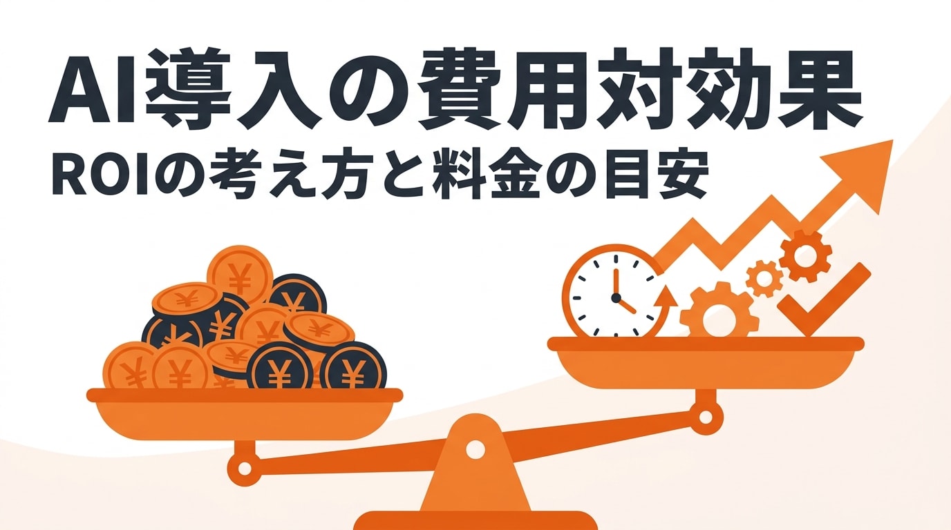 AI導入の費用対効果|中小企業のROIの考え方と料金の目安・回収シミュレーション