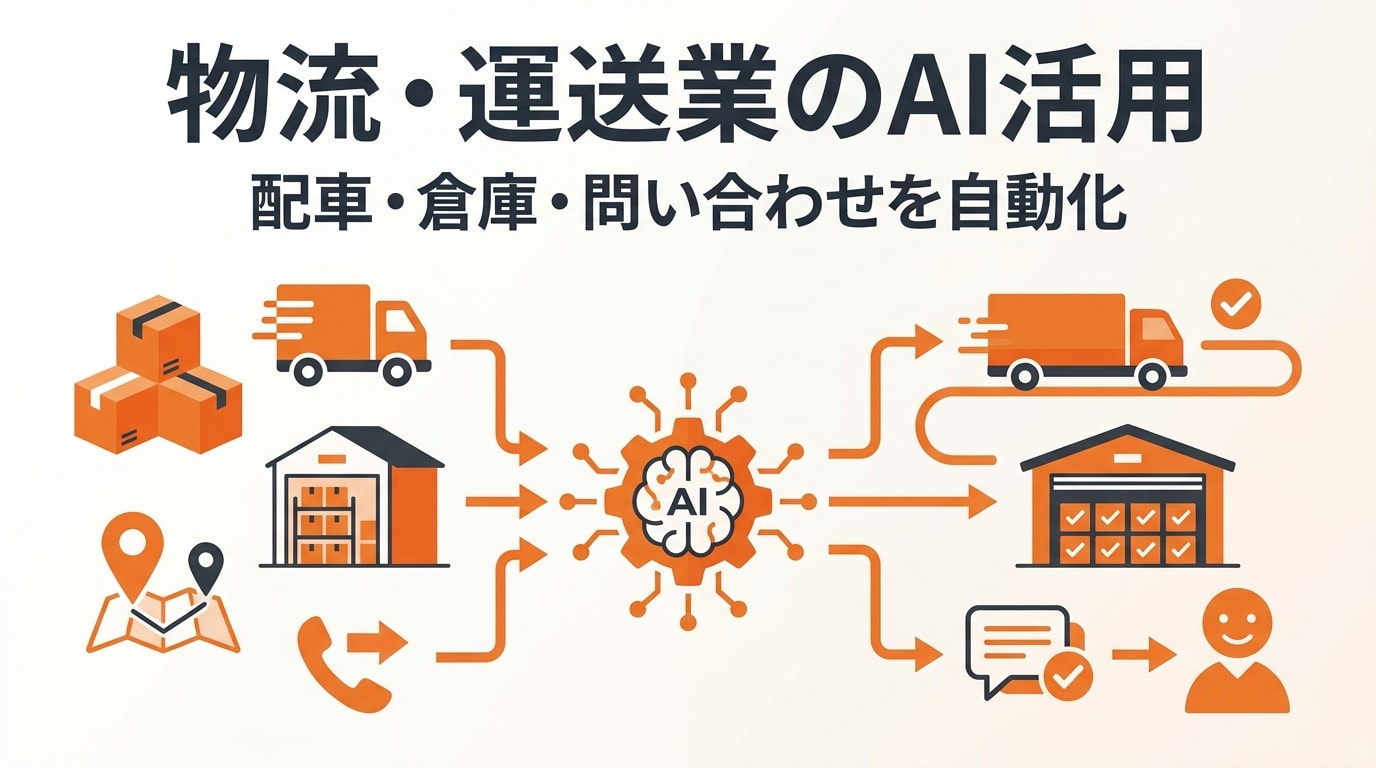 物流・運送業のAI活用事例|配車・倉庫・問い合わせ対応を自動化する方法